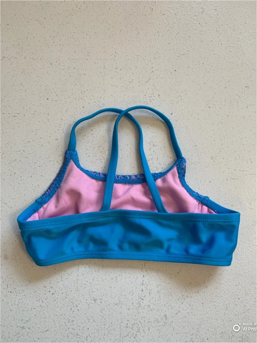 Cat & Jack Girl’s Blue Bikini Set Swimsuit + Coverup Size XS NWOT Beach Vacation